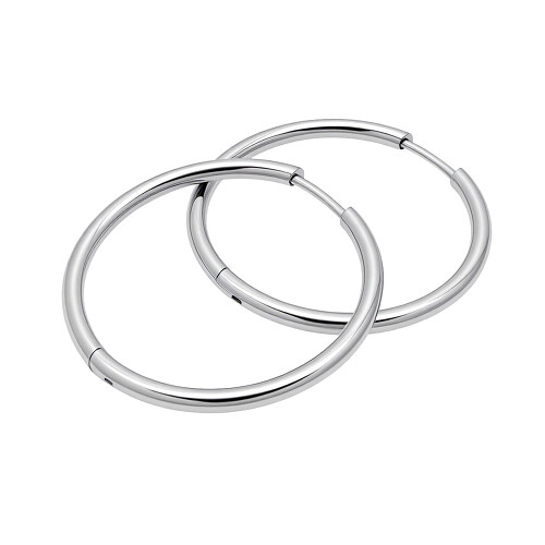 Ocelové náušnice - Kruhy - 30 x 2 mm