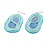 Náušnice v modré barvě s oválnými kameny, rozměr 58x40 mm, hmotnost 21,4 g.
