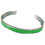 Náramek s jemným zeleným pruhem, šířka 8 mm, moderní design pro každodenní nošení.