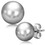 Ocelové náušnice, lesklá kulička 8mm