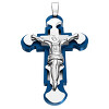 Přívěsek s křížem a postavou Ježíše, rozměry 61 x 39 mm, elegantní design pro každodenní nošení.