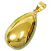 Přívěsek kapka, lesklý povrch, zlatá barva, elegantní design pro každodenní nošení i speciální příležitosti