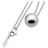 Přívěsek s kulatou perlou 12 mm na stříbrném řetízku 450x2 mm, elegantní design pro každodenní nošení.
