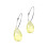 Náušnice s kapkovým designem v žluté barvě, rozměry 32x9 mm, pár.