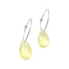 Náušnice s kapkovým designem v žluté barvě, rozměry 32x9 mm, pár.